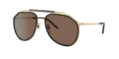 Dolce & Gabbana Dolce&gabbana 57mm Aviator Sunglasses In Gold