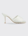 Bottega Veneta The Rubber Lido High-heel Sandals In Moon Beam