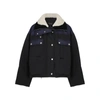 Isabel Marant Dellazia Shearling-trimmed Padded Shell Bomber Jacket In Black