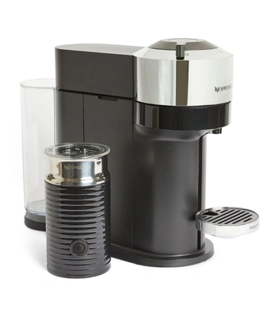 Nespresso Vertuo Next Deluxe Coffee Machine With Aeroccino3 Milk Frother In Silver
