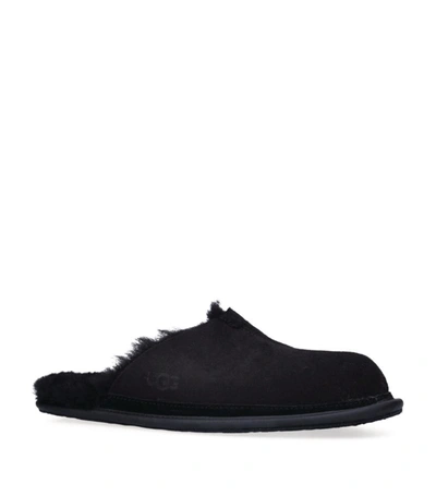 Ugg Leather Hyde Slippers In Black