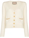 GUCCI CHAIN-EMBELLISHED CASHMERE CARDIGAN