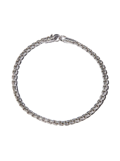 Tom Wood Venetian Rhodium-plated Sterling Silver Bracelet In Black Silver