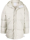 Ports V Heart Earth Oversized Padded Jacket In Nude