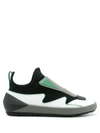 Ferragamo Colourblock Slip-on Sneakers In Schwarz