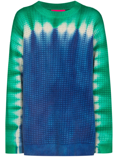 The Elder Statesman Daybreak Tie-dye Cashmere Jumper In Green