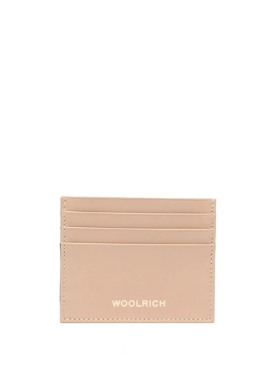 Woolrich Logo-print Card Case In Nude