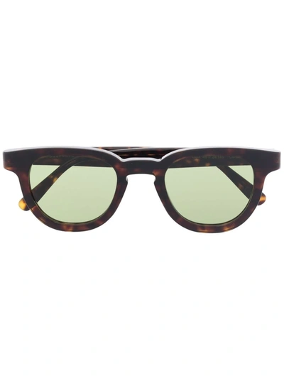 Retrosuperfuture Tortoiseshell Round-frame Sunglasses In Braun