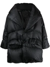 Fumito Ganryu Oversized Quilted Jacket In Schwarz