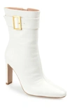 Journee Collection Elaine Croc Embossed Comfort Foam Bootie In White