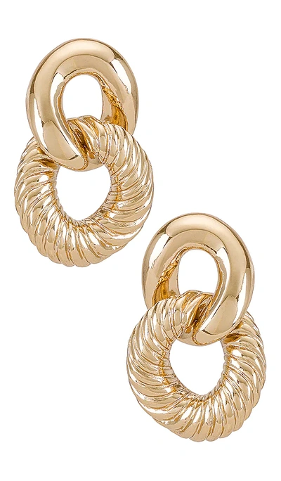 8 Other Reasons Double Deluxe Earring In Metallic Gold