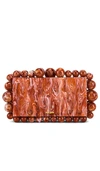 Cult Gaia Eos Pearly Acrylic Clutch Bag In Chili