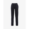 Juicy Couture Del Ray Straight-leg High-rise Velour Jogging Bottoms In Night Sky