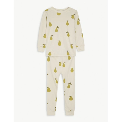 Sleepy Doe Classic Long-sleeve Organic-cotton Pyjama Set 1-9 Years In Pear