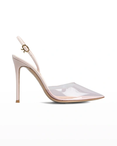 Gianvito Rossi Ribbon D'orsay Slingback Pumps In Rosa