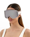 Chloé Logo Injection Plastic Ski Goggles  In Matte Solid White