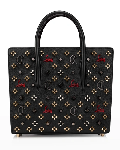 Christian Louboutin Paloma Medium Calf Tote Bag In Black/multi