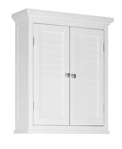 Elegant Home Fashions Slone Wall Cabinet 2 Shutter Doors In White