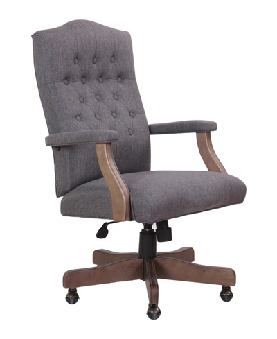 Boss Office Products Executive Linen Chair In Grey