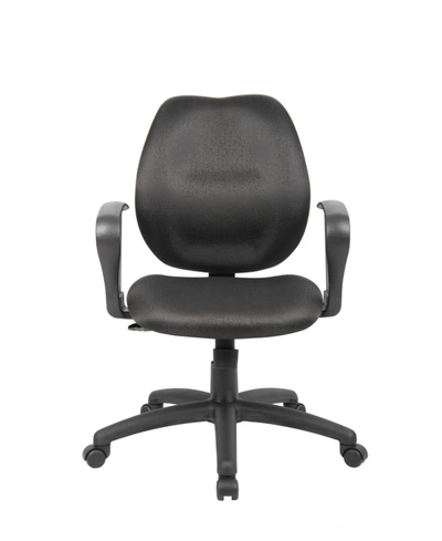 Boss Office Products Task Chair W/loop Arms In Black