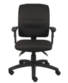 BOSS OFFICE PRODUCTS MULTI-FUNCTION FABRIC TASK CHAIR W/ ADJUSTABLE ARMS