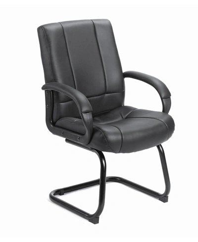 Boss Office Products Caressoft Mid Back Guest Chair In Black