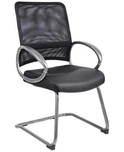 Boss Office Products Managers Mesh Back Guest Chair In Black