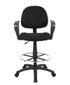 Boss Office Products Drafting Stool W/footring And Adjustable Arms