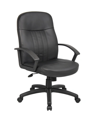 Boss Office Products Executive Leather Budget Chair In Black