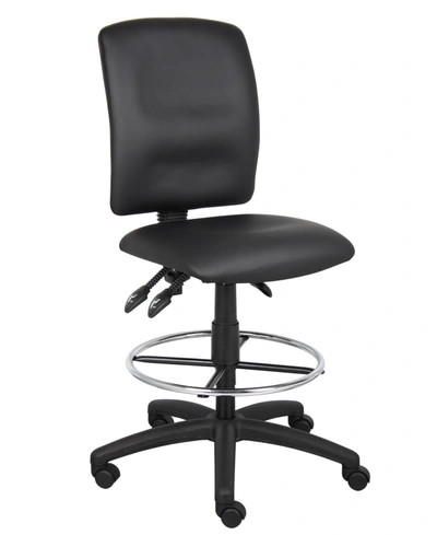 Boss Office Products Multifunction Drafting Stool In Black