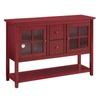 WALKER EDISON 52" WOOD CONSOLE TABLE TV STAND - ANTIQUE RED