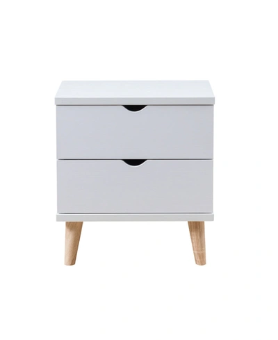 Furniture Of America Massenburg Ii Modern 2-drawer Nightstand In White