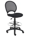 Boss Office Products Mesh Drafting Stool With Adjustable Arms