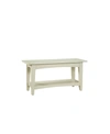 Alaterre Furniture Shaker Cottage Bench With Shelf, Sand