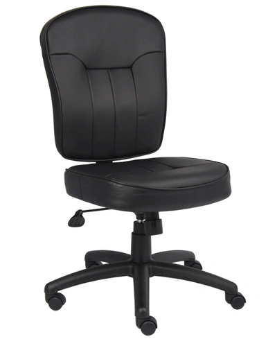 Boss Office Products Double Multi-function Fabric Task Chair In Black