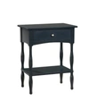 ALATERRE FURNITURE SHAKER COTTAGE END TABLE, CHARCOAL GRAY