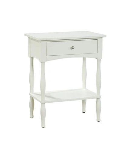 Alaterre Furniture Shaker Cottage End Table, Ivory In Ivory/cream