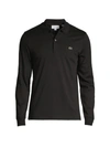 Lacoste Long-sleeve Polo Shirt In Black