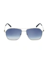 Cartier Men's Gradient Navigator Sunglasses In Silver