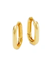 LUV AJ CHAIN LINK 14K GOLD-PLATED HUGGIE HOOP EARRINGS,400014844605