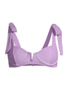 Beach Riot Blair Bikini Top In Lavender
