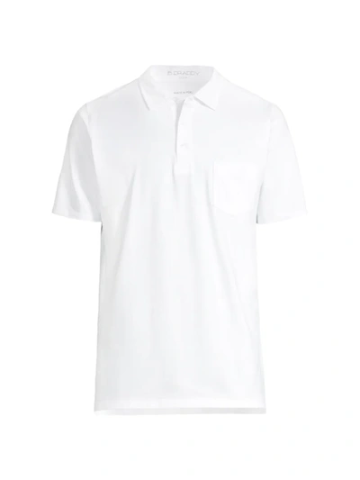 B Draddy Liam Solid Polo Shirt In White