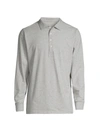 B Draddy Jack Long-sleeve Polo Shirt In Grey Heather
