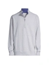 B Draddy Russel Half-zip Pullover In Grey Heater Regal