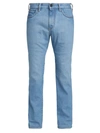 Loro Piana Men's Five-pocket Straight Leg Denim Jeans In Intense Light Blue