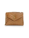 Saint Laurent Small Loulou Matelassé Leather Shoulder Bag In Dark Naturel