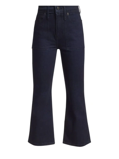 Proenza Schouler White Label Comfort Stretch Flare Jeans In Dark Clean