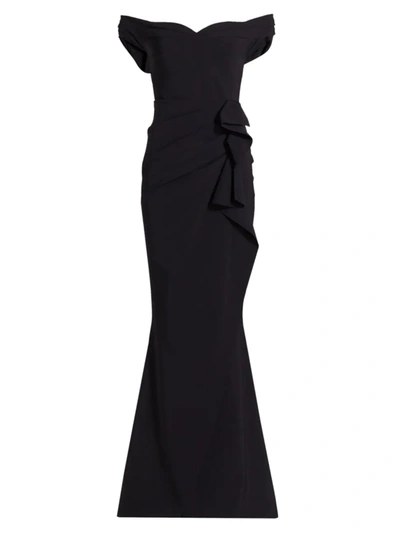 Chiara Boni La Petite Robe Radoslava Off The Shoulder Bodycon Gown -exclusive In Black