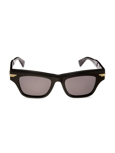 Bottega Veneta 51mm Square Sunglasses In Shiny Black