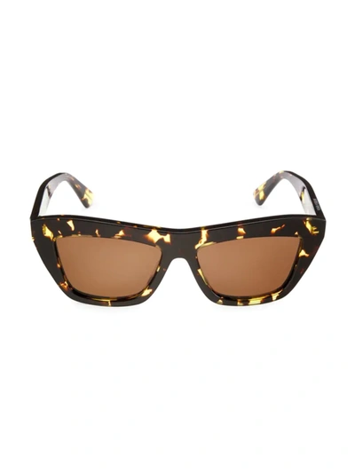 Bottega Veneta Angled Cat-eye Sunglasses In Havana-havana-brown